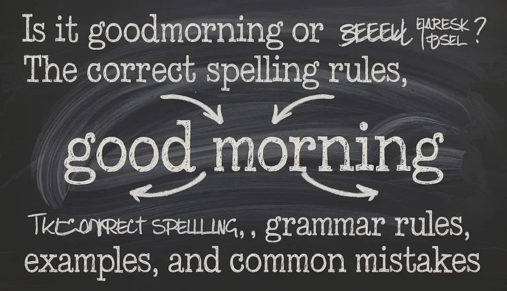 is it goodmorning or good morning
