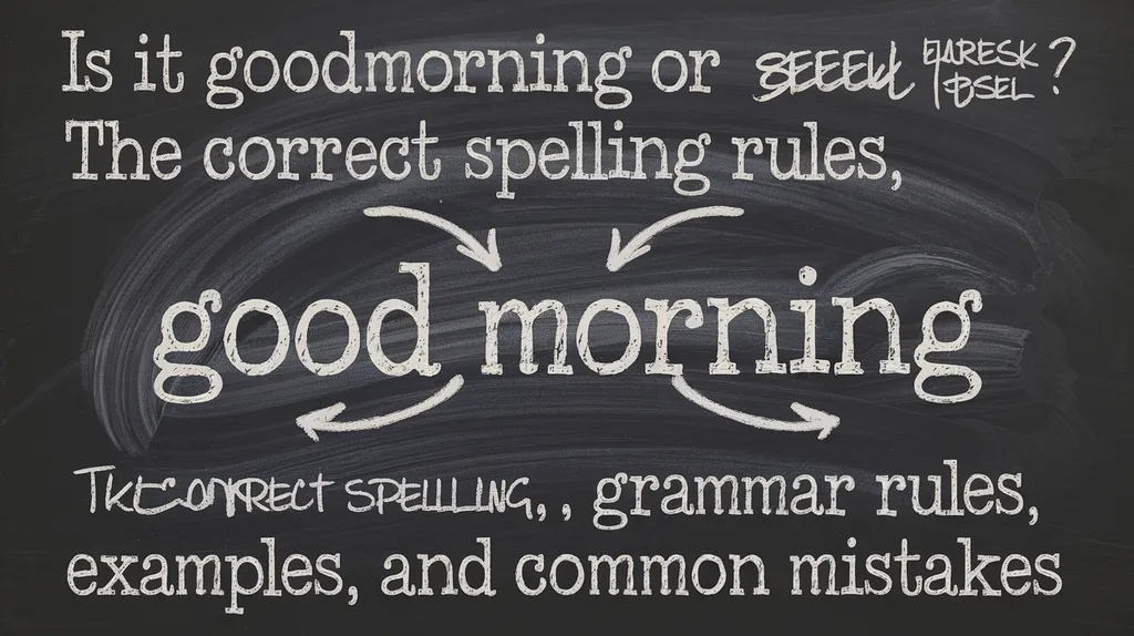 is it goodmorning or good morning