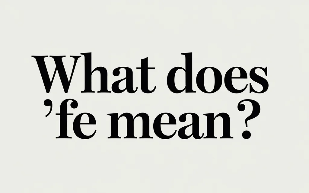 What Does FE Mean in Text