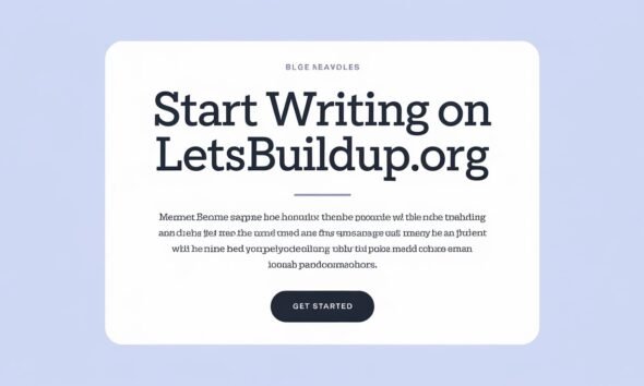 Blog LetsBuildUp.org start writing on