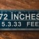 72 inches to feet