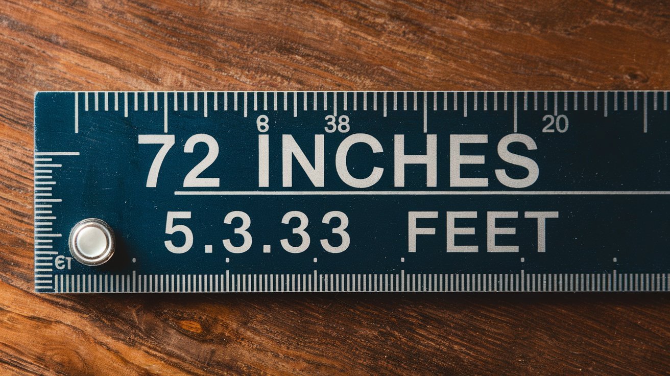 72 inches to feet